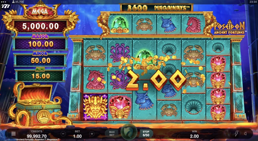 Ancient Fortunes Poseidon Megaways