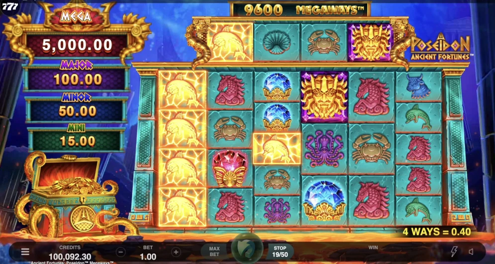 Ancient Fortunes Poseidon Megaways Slot