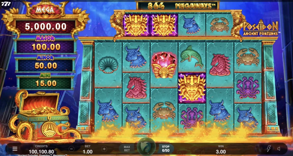 Ancient Fortunes Poseidon Megaways Slot